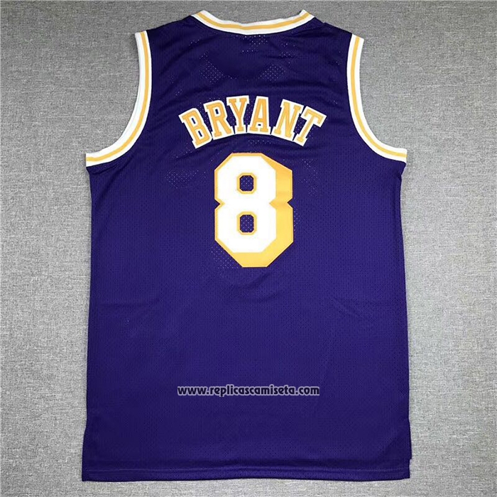 Camiseta Los Angeles Lakers Kobe Bryant #8 Mitchell & Ness 1996-97 Violeta